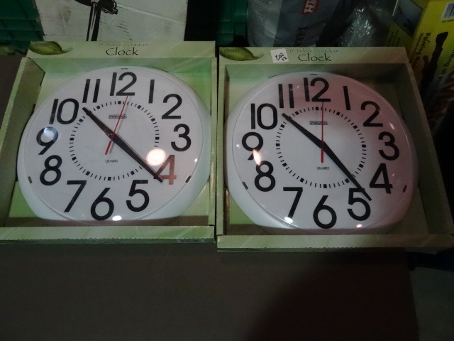 NEW Qty 2 Springfield 13 in Indoor outdoor Clocks