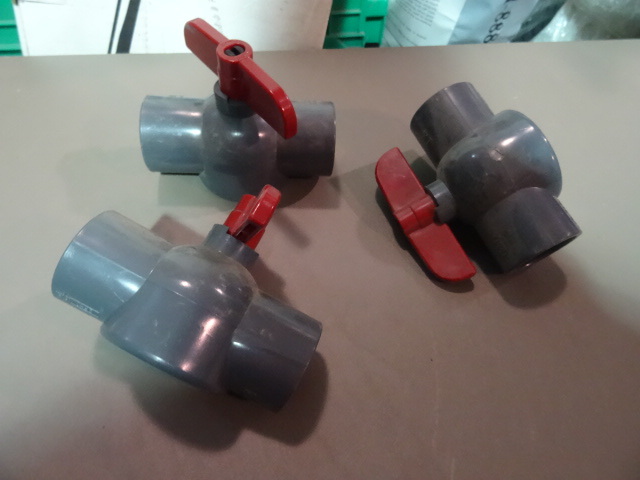 NEW Qty 3 x 1.25 in Full Flow PVC Valve
