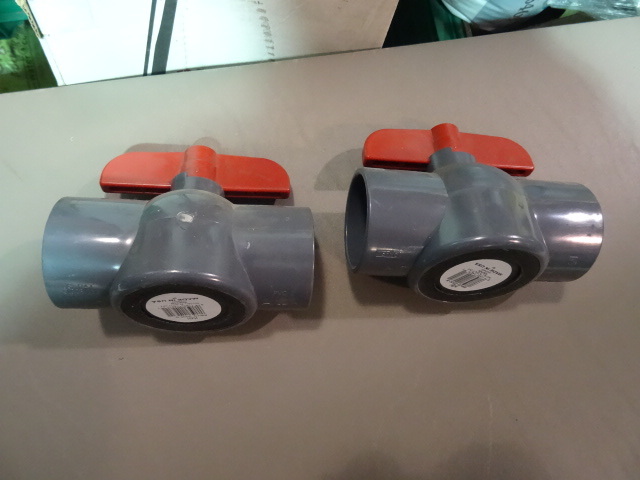 NEW Qty 2 x 2 in PVC Full Flow Valves