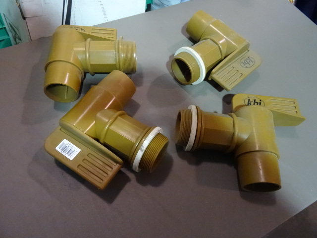 NEW Qty 3 KBI Drum and Barrel Polyethelyne 2 in Valve and Faucet