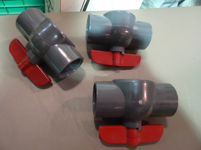 NEW Qty 3 x 2 in PVC Full Flow Valve Threaded