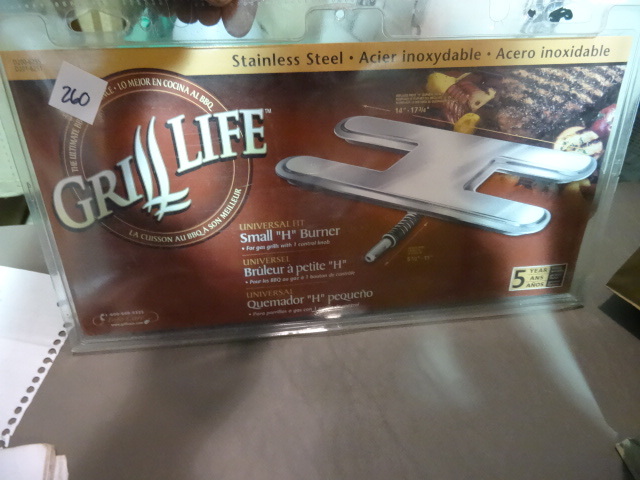 NEW Grill Life Stainless Steel H Style Replacement Burner Small