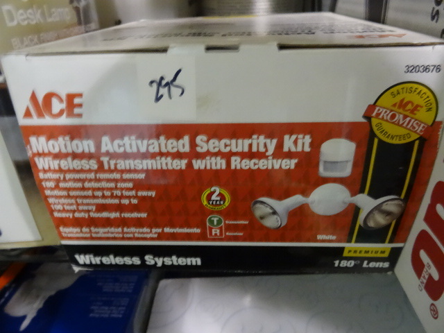 NEW ACE Motion Activated Security Light Kit with Wireless Transmitter and Receiver