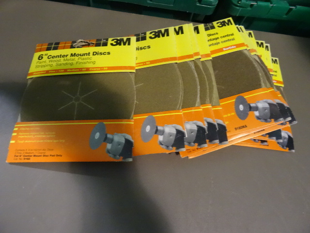 NEW Qty 15 3M 6 in Center Mount Sandpaper Discs pn 9160
