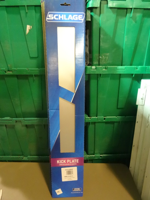 NEW Schlage Kick Plate Satin Aluminum 6x30 in pn C8400PA