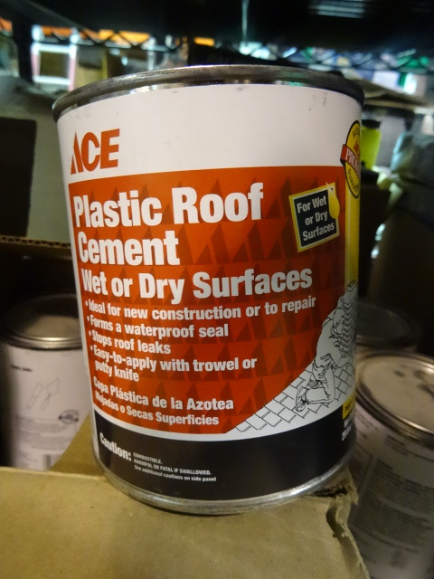 NEW Qty 8 ACE Plastic Roof Cement for Wet or Dry Surfaces Forms a WaterProof Seal, Stops Leaks, 1 qt ea pn 11973