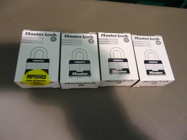 NEW Qty 4 MasterLock Padlocks KEYED ALIKE