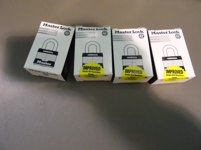 NEW Qty 4 MasterLock Padlocks KEYED ALIKE