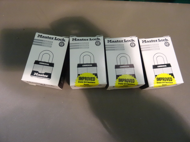 NEW Qty 4 MasterLock Padlocks KEYED ALIKE