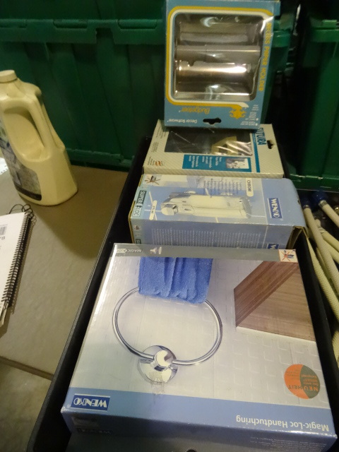 NEW Lot Bathroom Accessories incl. Towel Ring, Bath Tissue Holder, Shower Soap Dispensor  More