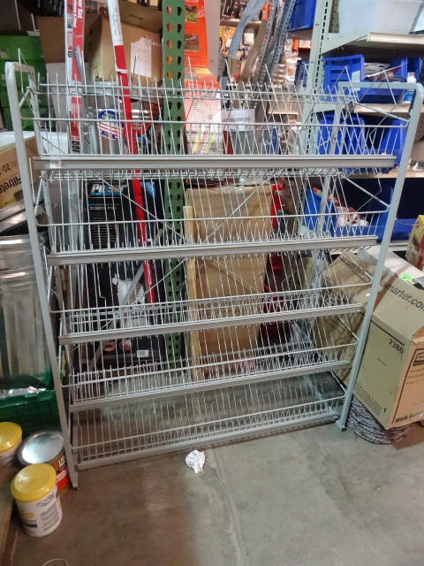 5 Shelf Wire Rack Shelving Unit Retail Display approx 55 in Tall 47 in Wide 18 in Deep Grey Color