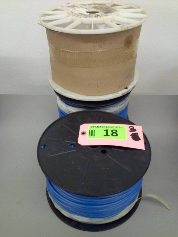 3 spools of radio frequency cable