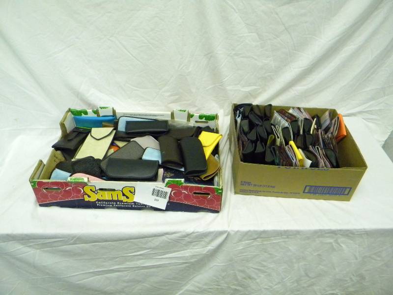 Large assortment of eyeglass cases