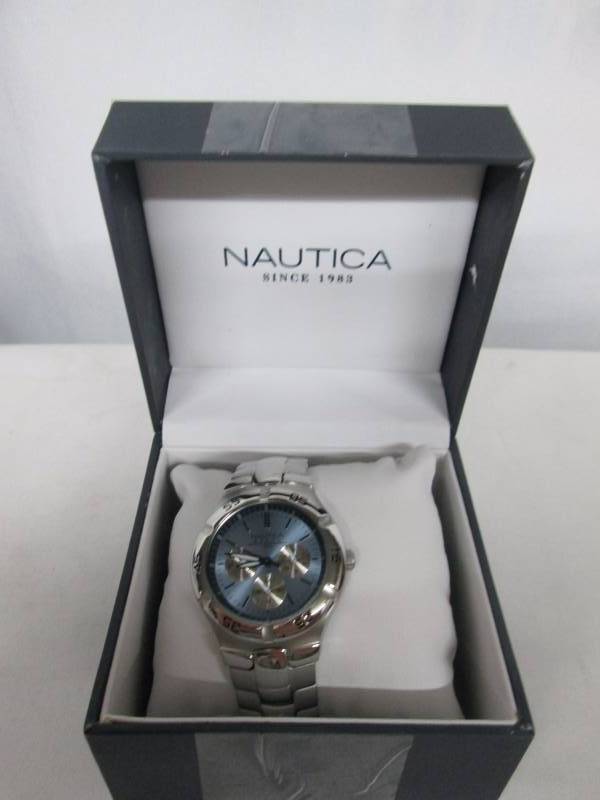 Nautica Multifunction Ice Blue Dial Watch