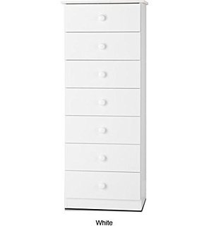 7-Drawer Tall Chest - White