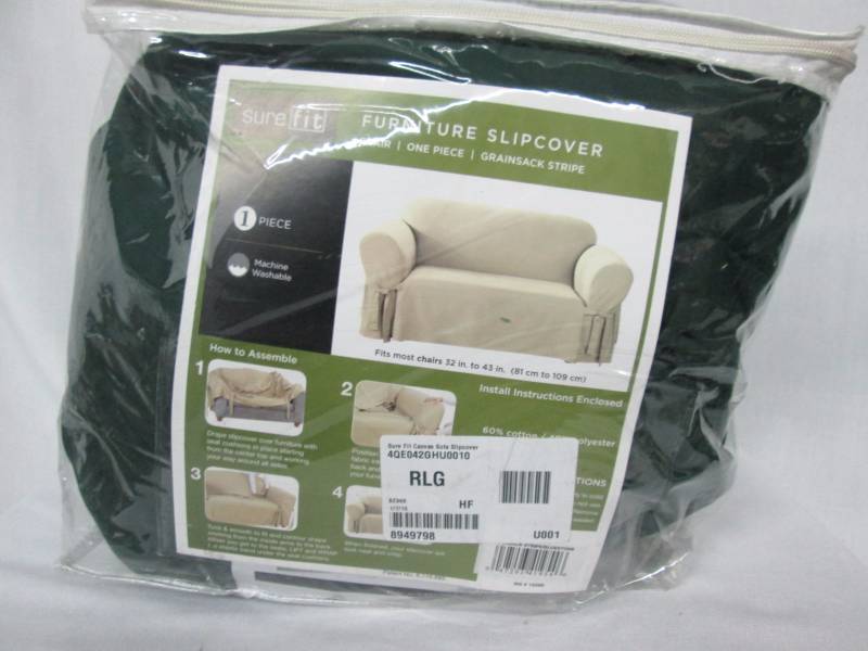 Sure Fit Canvas Chair Solid Slipcover