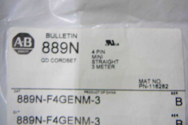 A-B Cordset 889N-F4GENM-3    8 Count