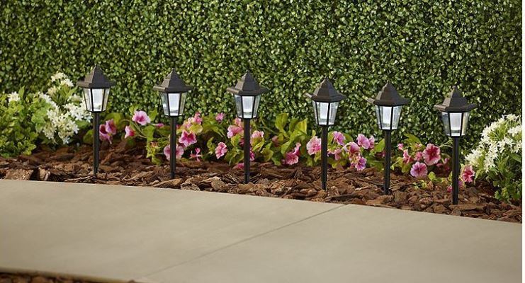 lot 77 image: alcove Stanley Hex Solar Pathway Lights