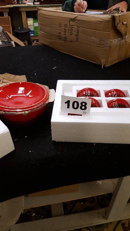 lot 108 image: Chefs Mark 6-Pc. Nonstick Ceramic Bakeware Set,  Red