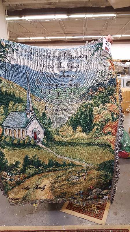 lot 22 image: Serenity Prayer Throw