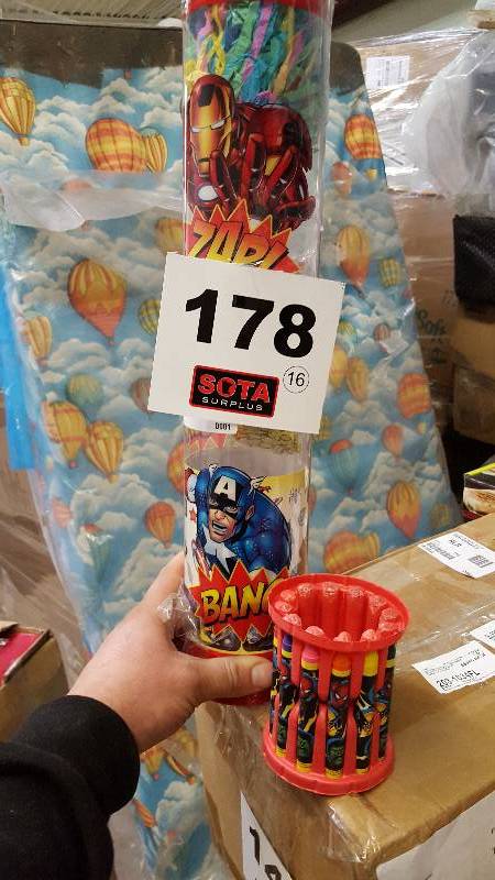 lot 178 image: Marvel Heroes Giant Tri-fold art