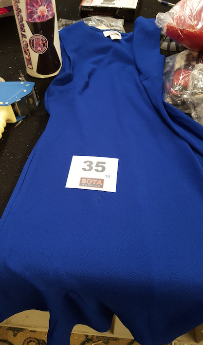 lot 35 image: Westside Misses 2-pc. Dress & Ruffle Jacket Set Royal Blue  14