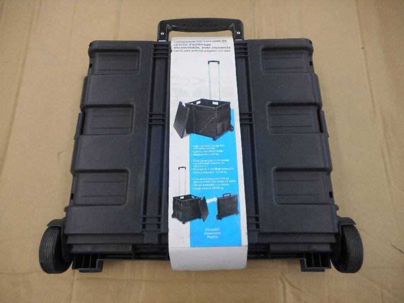 COLLAPSIBLE FILE CART WITH LID