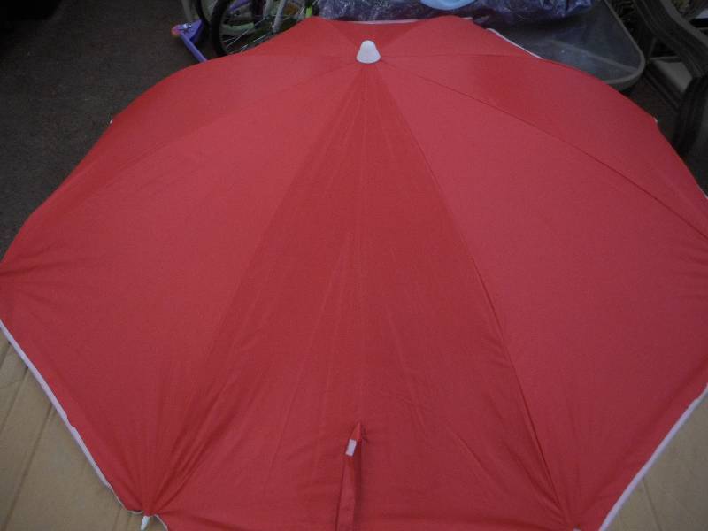 MAINSTAYS 6.5 FOOT BEACH UMBRELLA RED