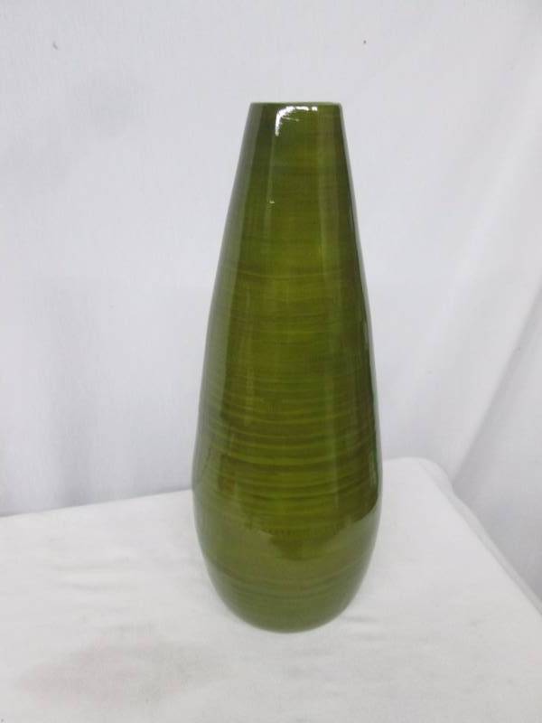 Green Bamboo Vase