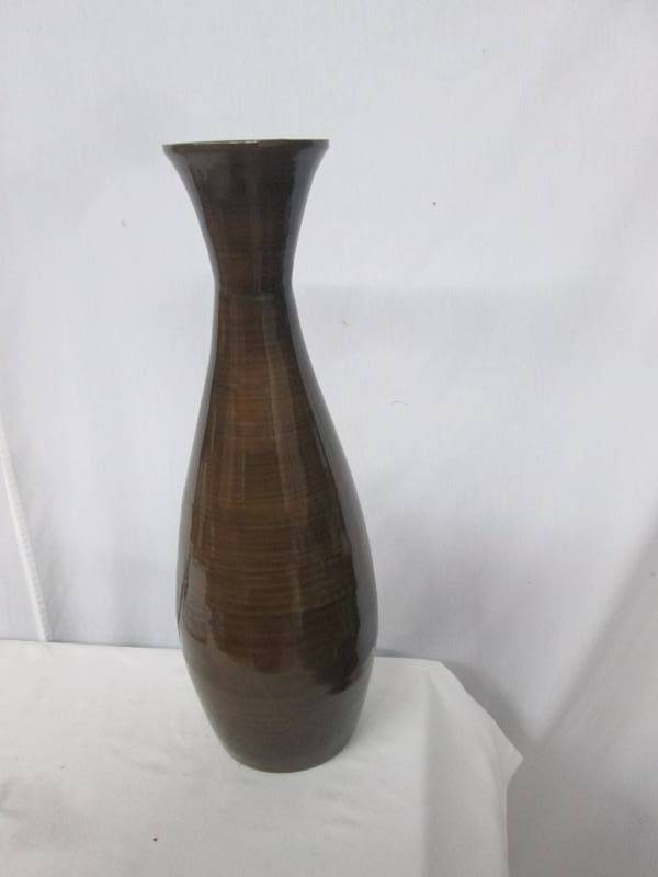 BrownTan Bamboo Vase