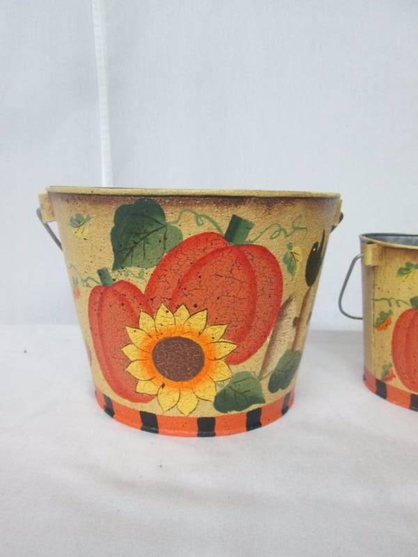 Pumpkin Patch Tin Buckets