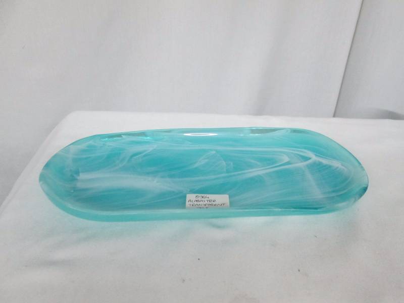 Alabaster Transparent Glass Decorative Plate