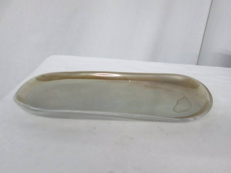 Alabaster Luster Smoke Decorative Plate