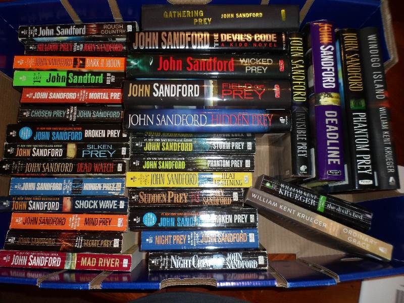 Large Lot of John Sanford & William Kent Krueger Books