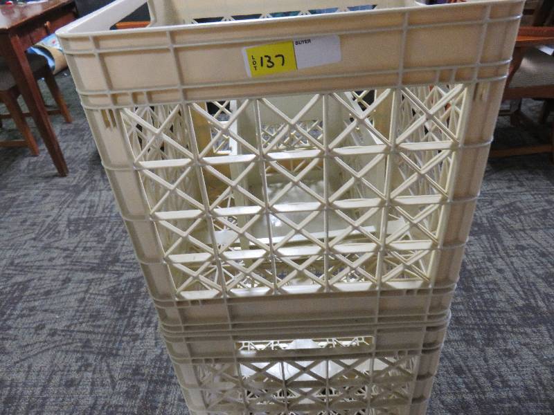 plastic milk crates