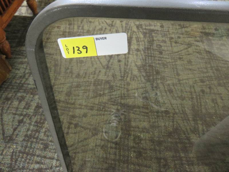 square glass outdoor table