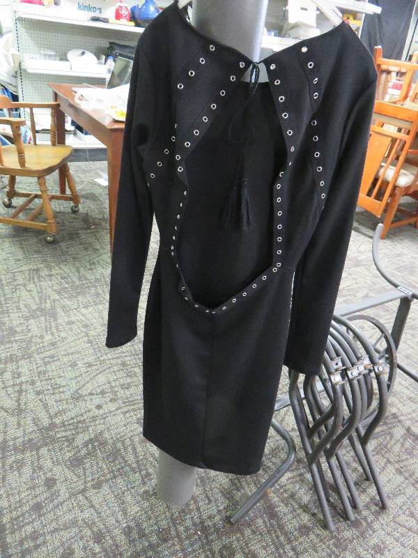 Black Dress with Open Back