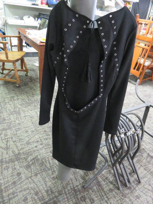 Black Dress with Open Back