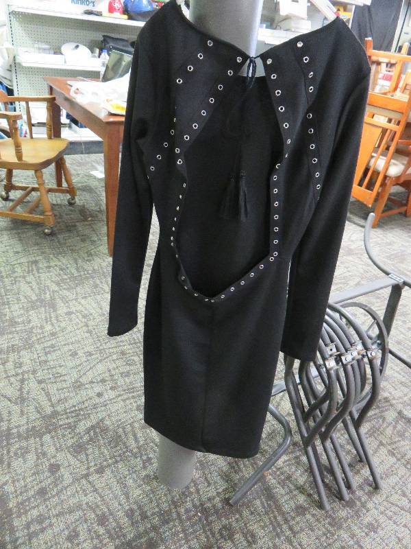 Black Dress with Open Back