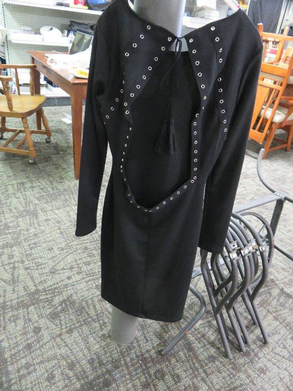 Black Dress with Open Back