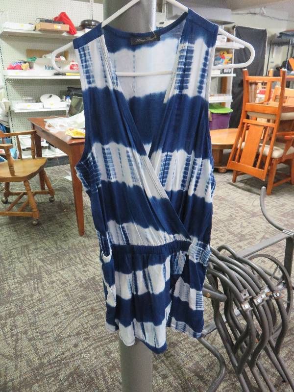 Blue and White Top