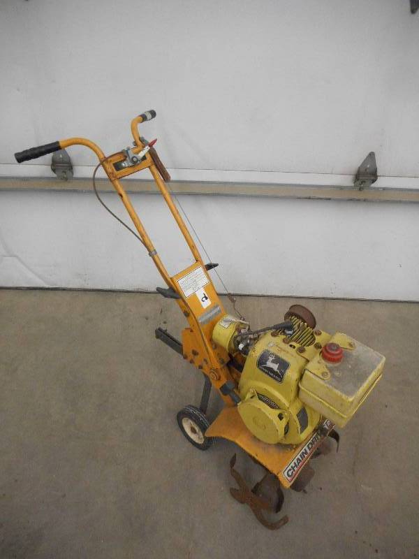 lot 2 image: Chain-Drive Garden Tiller With John...