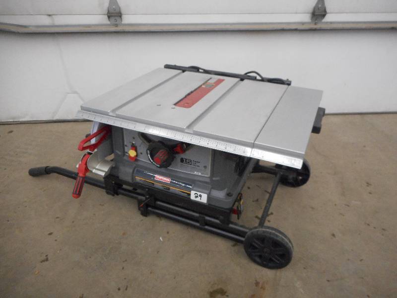 lot 29 image: Craftsman 10 Tablesaw With Portabl...