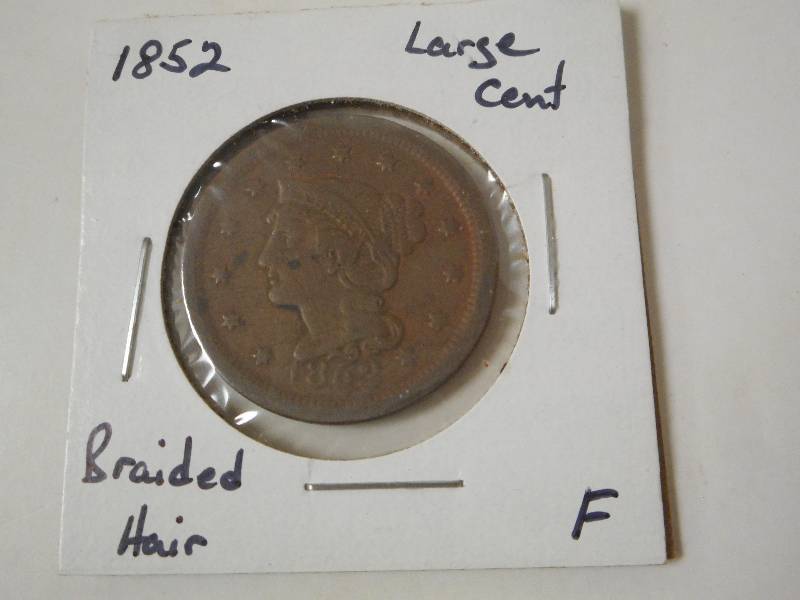 1852 Large Cent, Braided Hair--Fine...