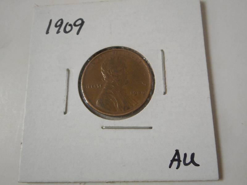 1909 Lincoln Wheat Cent, Almost Unc...