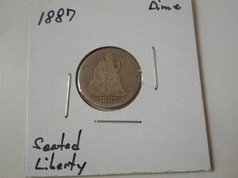 1887 Seated Liberty Silver Dime, Ci...