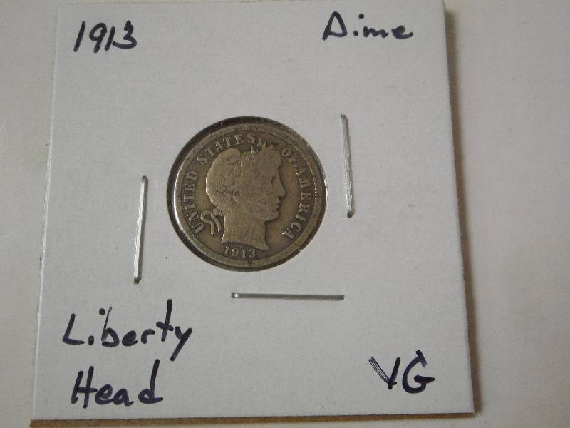 1913 Barber Head Silver Dime, Very ...