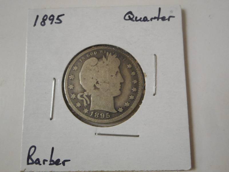 1895-P Barber Head Silver Quarter, ...