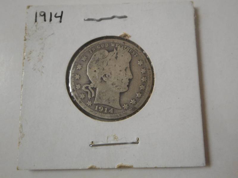 1914-P Barber Head Silver Quarter, ...