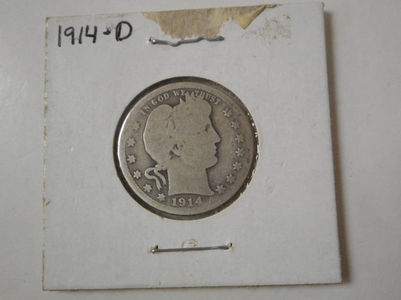 1914-D Barber Head Silver Quarter, ...